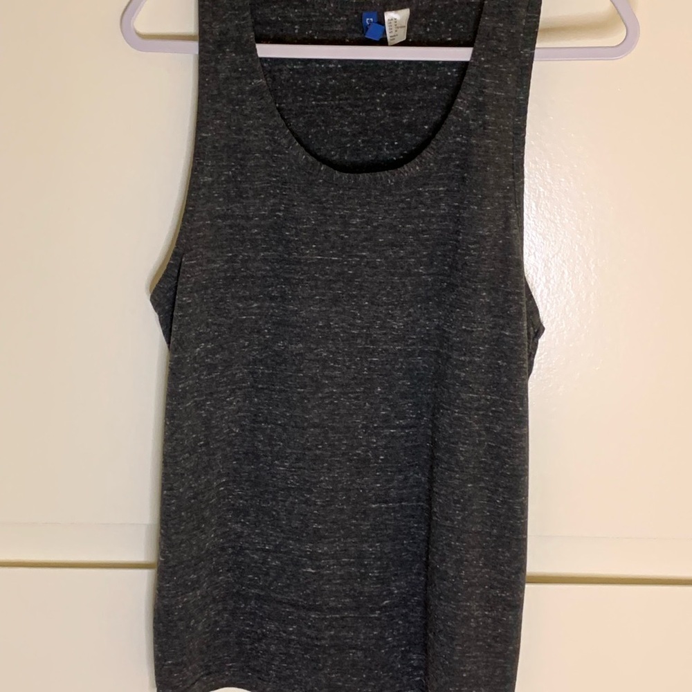 Divided by H&M Gray Tank Top with Scoop Neck and Wide Straps
